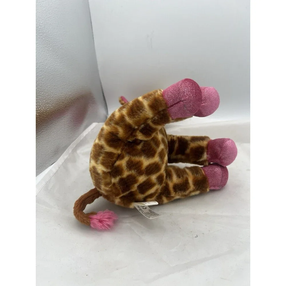 Girlz Nation Giraffe Plush 13” Brown Pink Stuffed Animal Soft Toy
